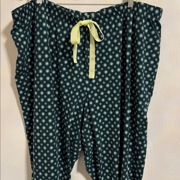 Lands End 2 Piece Pajama Loungewear Matching Set Women’s 3X Teal Green Soft Cozy - Picture 7 of 10